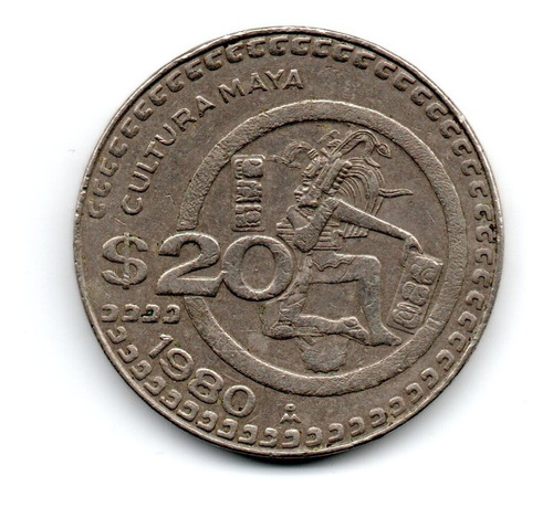 Mexico Moneda 20 Pesos Año 1980 Km#486