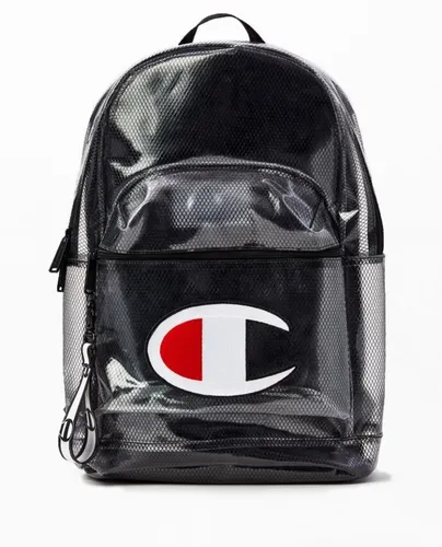 Mochila Champion Supercize Transparente Negro Env o gratis
