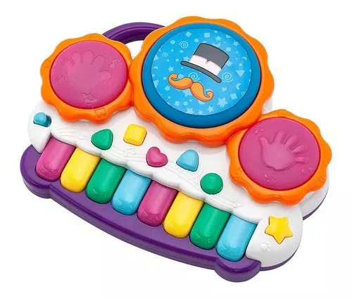 Piano Musical Animal Braskit Azul : : Brinquedos e Jogos