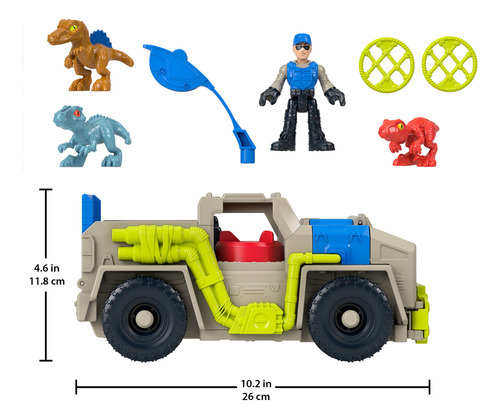 Imaginext Vehículo De Juguete Rastreador De Dinosaurios