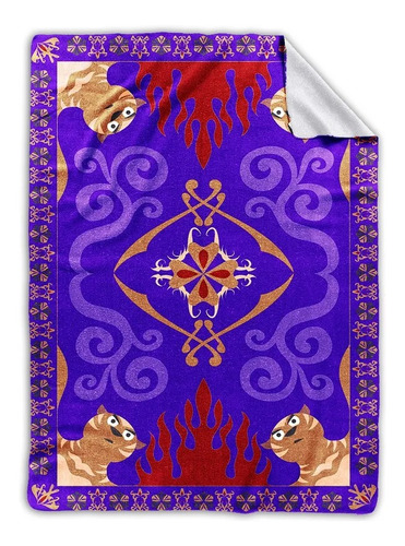 Frazada Cover Me Polar con diseño aladdin/azul