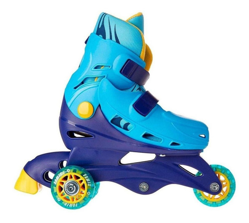 Imagem 5 de 5 de Patins In-line Tri-line Azul 26 A 33 Menino + Acessórios