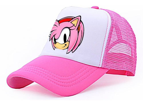 Gorra Camionera Amy Rose Sonic Trucker Rosa Cachucha Novia