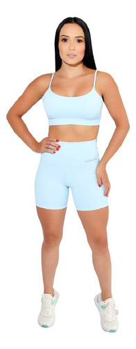 Conjunto Academia Treino Zero Transparência Short E Top 