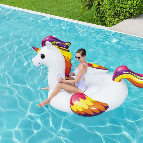 Unicornio Inflable Montable Salvavidas Juvenil Flotador