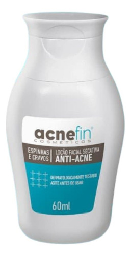 Loção Facial Secativa Anti-acne 60ml Acnefin - Seca Espinhas Momento De Aplicação Noite Tipo De Pele Oleosa