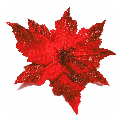 Flor 25cm Rojo Arbol De Navidad Adornos Decoracion X4u