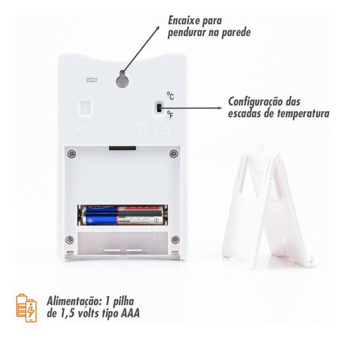 Termo-higrometro Digital C/ Maxima E Minima -10c~+60:0,1c 10