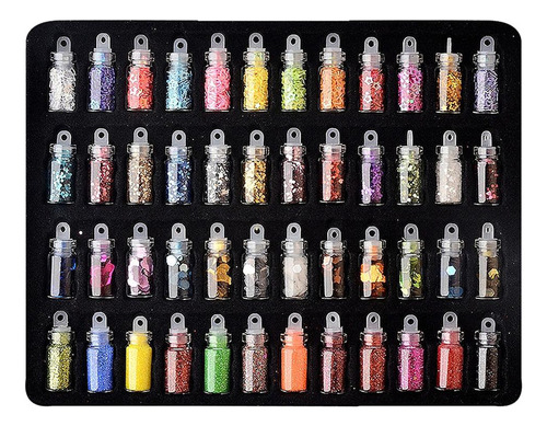 Paquete De 48 Botellas, Brillos For Uñas Con Brillos