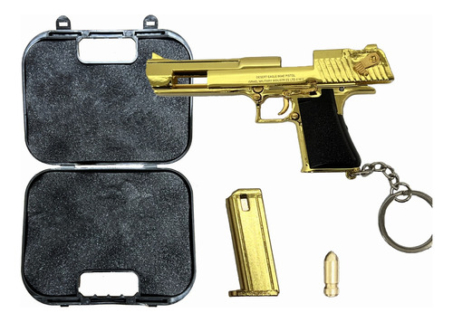 Llavero De Moda Armas Fuego Pistola Replica Desert Eagle Oro