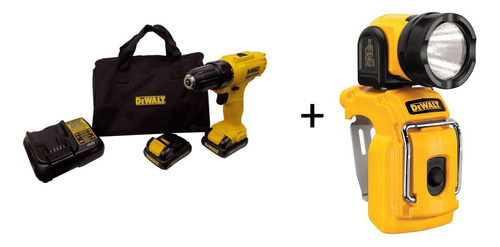 Taladro Atornillador Dewalt + Linterna Led + Gratis Maletín