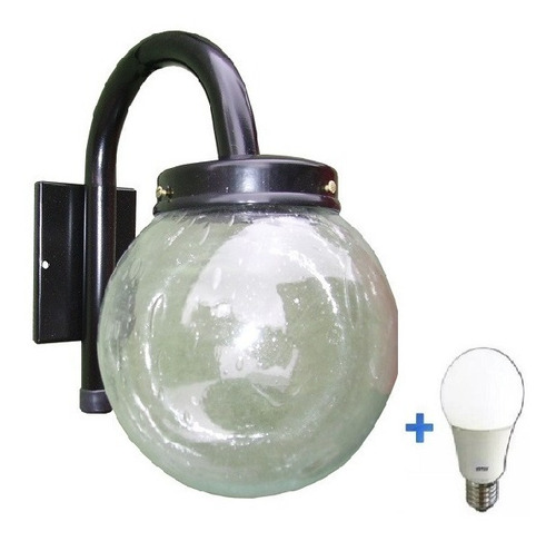 Lampara Pared Globo Jardin *218* + Led 10 Watt