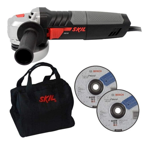 Imagen 1 de 7 de Amoladora Angular Skil 9004jv 830w 115mm + Bolso + 2 Discos