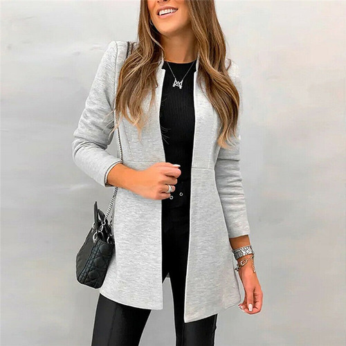 Chaqueta De Tweed De Invierno De Largo Medio Para Mujer