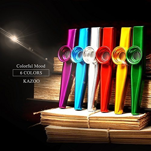 Imagen 7 de 7 de Codigo De Conjunto De 6 Colores Metal Kazoo Instrumentos Mu.