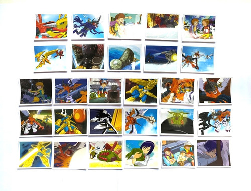 Figuritas Digimon 2 Son 28 Unidades Lote 9 Año 2001 Digimon Personajes