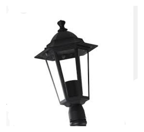 Farol Negro Exagonal Para Poste. 42460