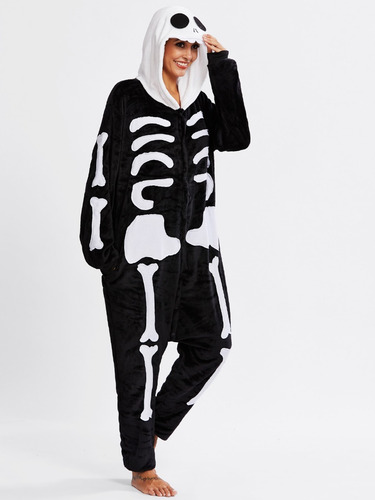 Imagen 7 de 7 de Disfraz Calavera Kigurumi Halloween
