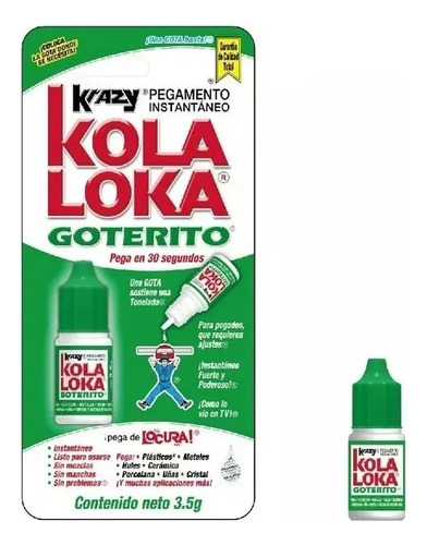 Pegamento Kola Loka Goterito 3.5 Gramos Caja Con 10 Piezas Transparente