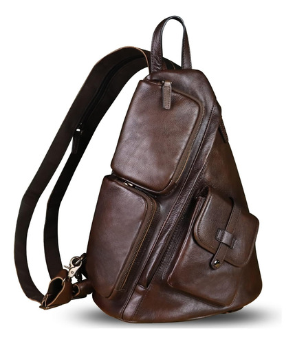 Ivtg Bolso Bandolera De Cuero Genuino Crossbody Casual Sende