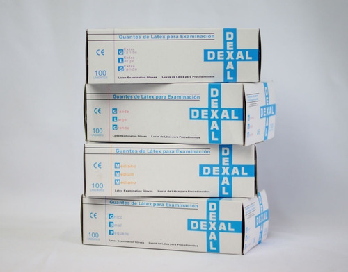 Guantes De Latex Examinacion Dexal Ch-med-gde X 100 Un.