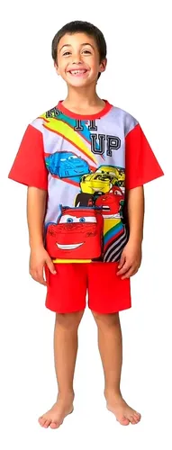 Pijama Algodón Cars Verano Caffarena Talla 10 Color Rojo