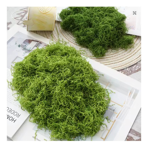 Pack 5 Musgo Artesanal Falso Musgo Verde, Artificial Plantas