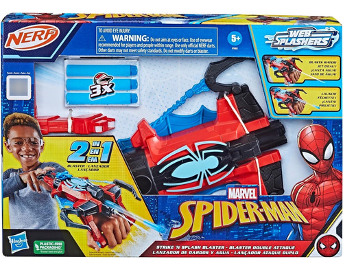 Nerf Marvel Spiderman Lanzador De Dardos Y Agua 