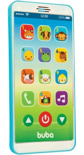 Baby iPhone Celular Bebê Educativo Azul Buba 