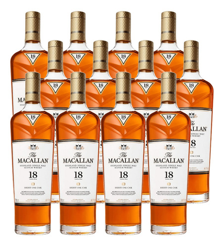 Pack De 12 Whisky The Macallan 18 Años Sherry Oak 700 Ml