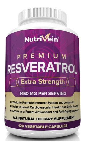 Nutrivein Resveratrol 1450 Mgrs - - Unidad a $1975