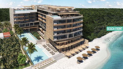 Imagen 1 de 8 de Venta De Departamento En Puerto Morelos - The Fives Oceanfront