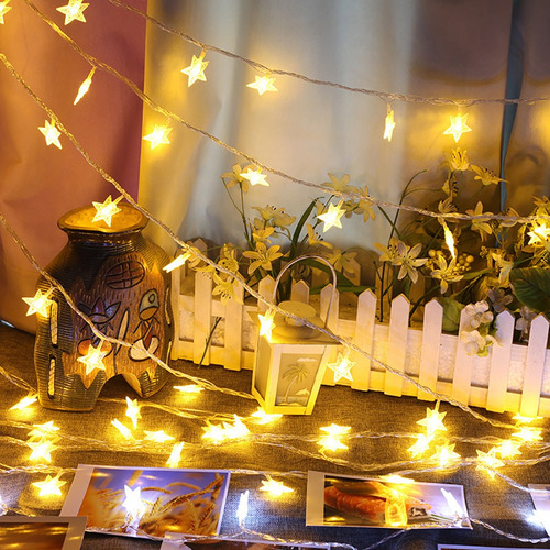 Cadena De Luces Con Forma De Estrella De Cinco Puntas, 5 M,