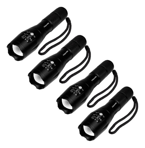 Linterna Táctica Led Impermeable De Grado Militar (4-pack