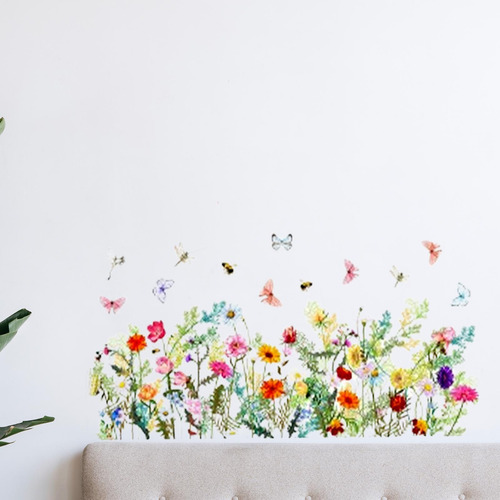 Pegatinas De Pared De Flores Y Mariposas, Pegatinas De