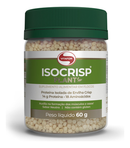 Isocrisp Plant - Isocrisp Vegan - 60g Vitafor Sabor Neutro