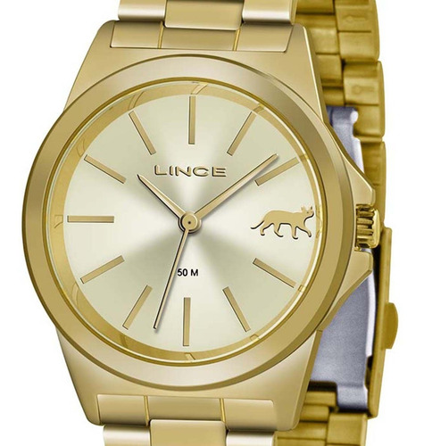 Relógio Lince Feminino Lrgh125l Kx22c1kx Dourado + Nota