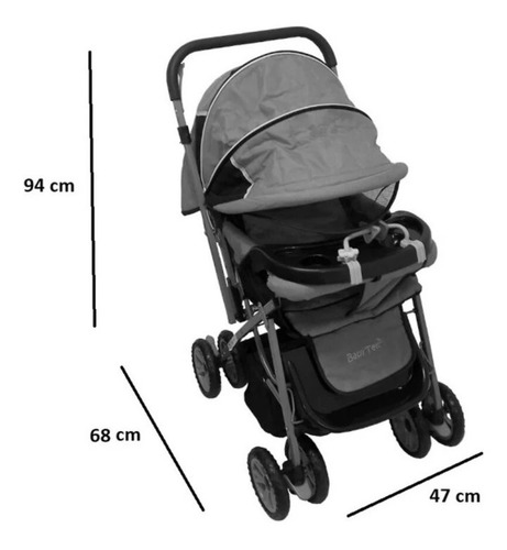 Carriola Mango Reversible Con Charola Y Reclinado Babytek Hb