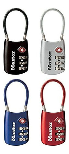 Master Lock Company 4688d Paquete De 4 Tsa Cable Aceptado Bl