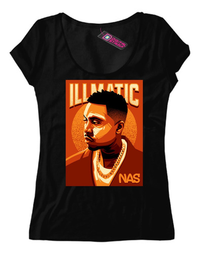 Remera Mujer Nas Illmatic Rap Hip Hop R Rah15 Dtg Premium