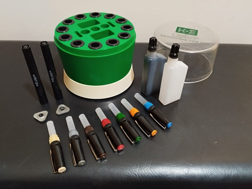 Juego Estilógrafos Recargables Ke Contenedor Humidificador (Usado)