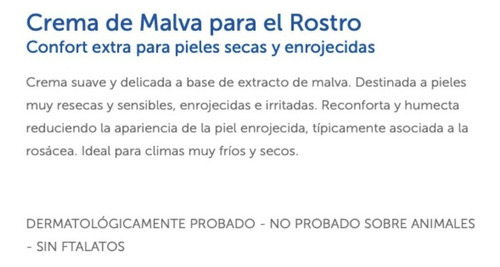Crema Malva Humectante De Rostro 55gr. Just Tipo De Piel Sensible