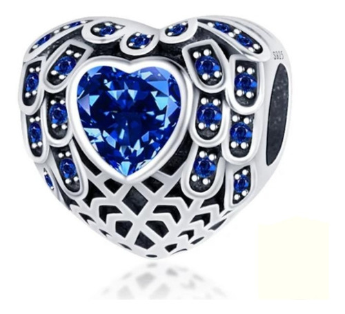 Encanto Corazón Azul. Plata Ley .925 | Silver Charms