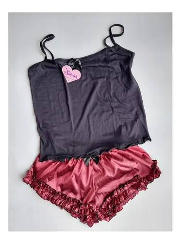 Pijama Samara Lovely Vinotinto Sensual Cuotas sin inter s