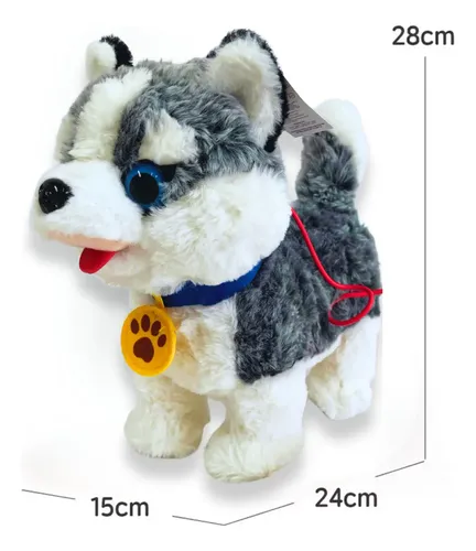 Cachorro Pet Interativo Realista Som Imita Canta Late Anda Husky