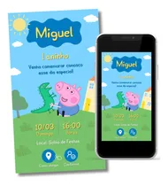 Comprar Convite Digital Interativo George Pig Peppa Pig