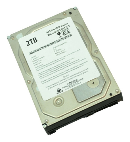 Disco Duro 2tb Sata 3.5 Para Pc 7200rpm Cero 0 Horas Nuevo