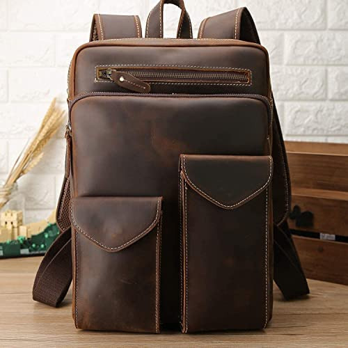 Mochila Pequeña De Cuero De Grano Completo Para Hombre, Bols