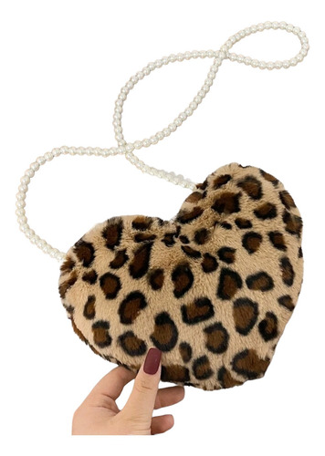 Cartera/bandolera Corazón De Peluche Para Dama