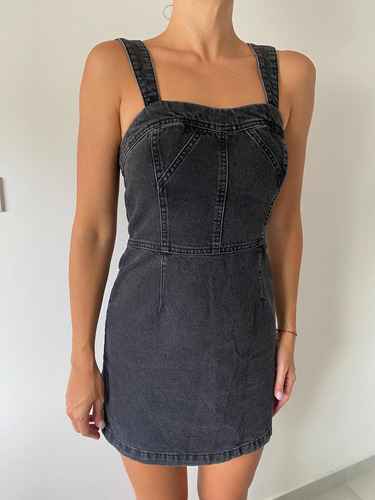 Vestido Jardinero De Jean Xs